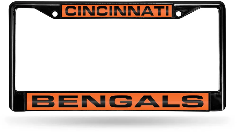 Rico Cincinnati Bengals Black Laser Chrome License Plate Frame