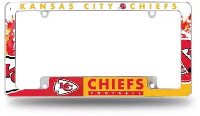 Rico Kansas City Chiefs Chrome License Plate Frame