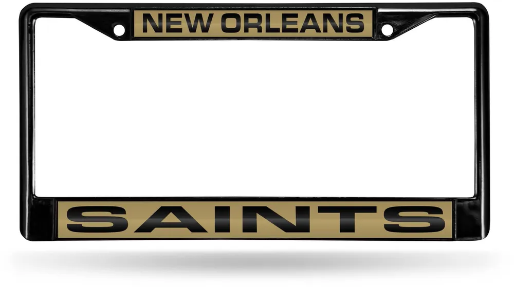 Rico New Orleans Saints Black Laser Chrome License Plate Frame