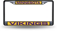 Rico Minnesota Vikings Black Laser Chrome License Plate Frame