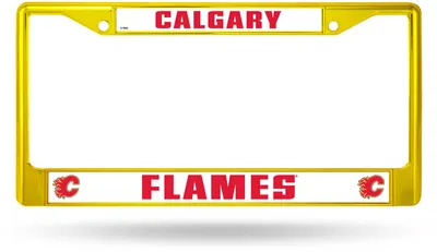 Rico Calgary Flames Colored Chrome License Plate Frame