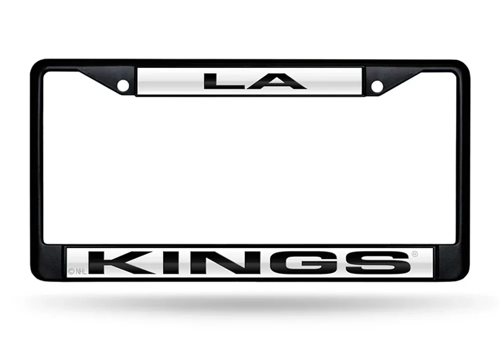 Rico Los Angeles Kinga Black Laser Chrome License Plate Frame