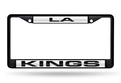 Rico Los Angeles Kinga Black Laser Chrome License Plate Frame