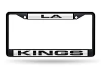 Rico Los Angeles Kinga Black Laser Chrome License Plate Frame