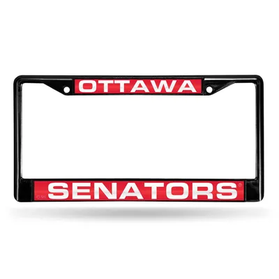 Rico Ottawa Senators Black Laser Chrome License Plate Frame