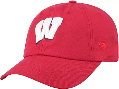 Top of the World Men's Wisconsin Badgers Red Staple Adjustable Hat