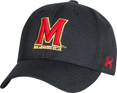 Under Armour Men's Maryland Terrapins Adjustable Black Hat