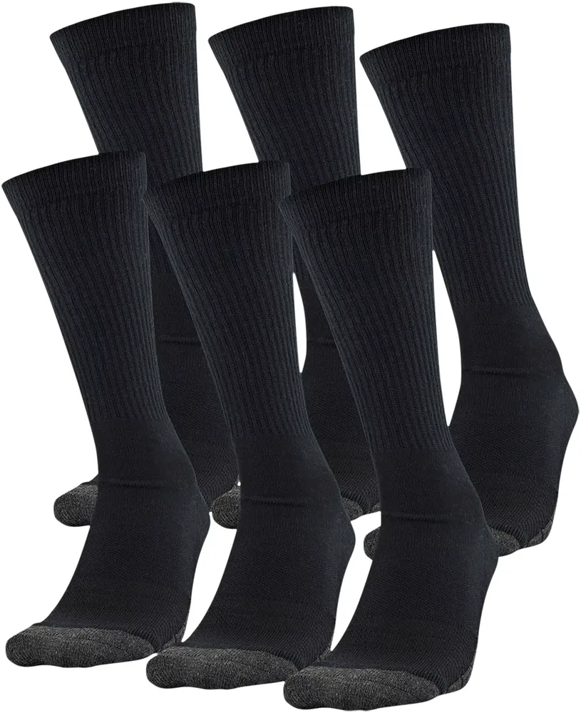 Under Armour Adult Performance Tech Crew Socks 6 Pack