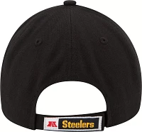 New Era Men's Pittsburgh Steelers League 9Forty Adjustable Black Hat