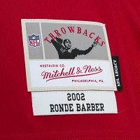 Mitchell & Ness Men's Tampa Bay Buccaneers Ronde Barber #20 2002 Red Throwback Jersey