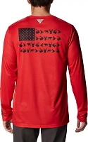 Columbia Men's Georgia Bulldogs Red PHG Terminal Tackle Longsleeve T-Shirt