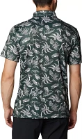 Columbia Men's Michigan State Spartans Green Terminal Tackle Polo