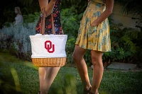 Picnic Time Oklahoma Sooners Canvas and Willow Basket Bag