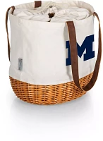 Picnic Time Michigan Wolverines Canvas and Willow Basket Bag