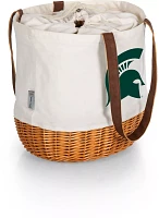 Picnic Time Michigan State Spartans Canvas and Willow Basket Bag