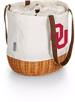 Picnic Time Oklahoma Sooners Canvas and Willow Basket Bag