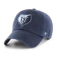 ‘47 Men's Memphis Grizzlies Navy Clean Up Adjustable Hat