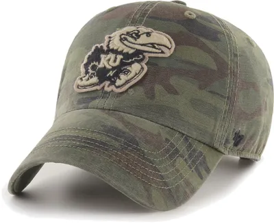 ‘47 Men's Kansas Jayhawks Camo OHT Movement Clean Up Adjustable Hat