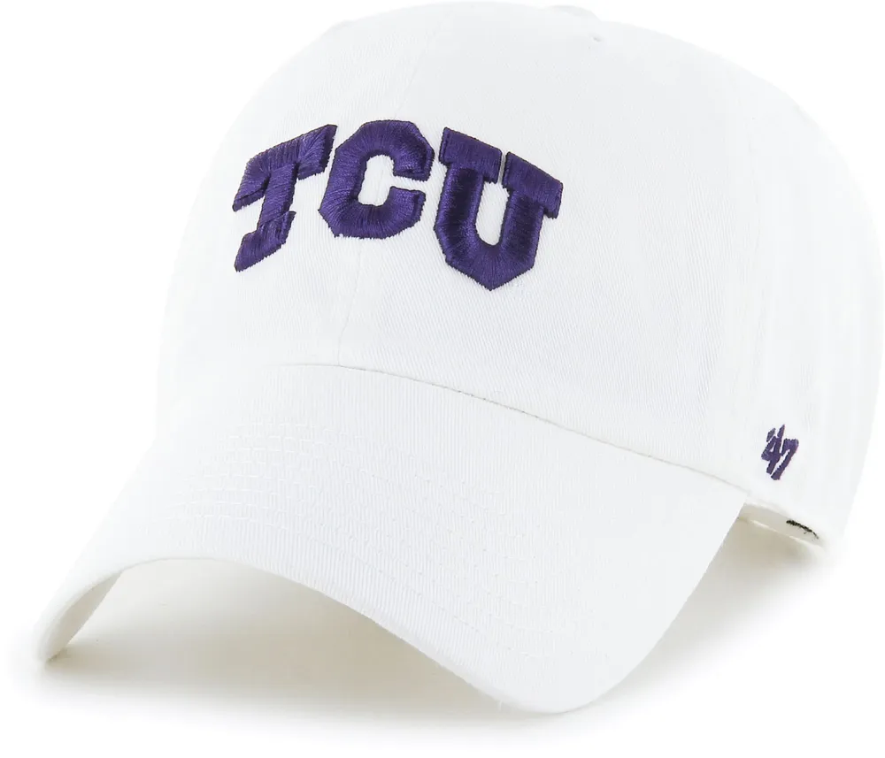 ‘47 Men's TCU Horned Frogs Clean Up Adjustable White Hat