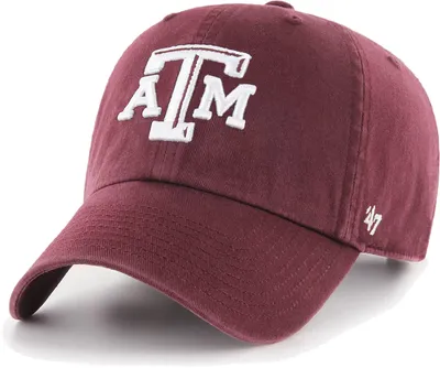 ‘47 Men's Texas A&M Aggies Maroon Clean Up Adjustable Hat