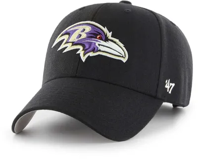 '47 Men's Baltimore Ravens Black MVP Adjustable Hat