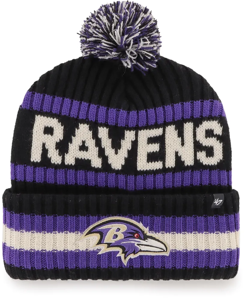 ‘47 Men's Baltimore Ravens Bering Black Cuffed Beanie