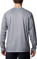 Columbia Men's Clemson Tigers Grey Terminal Tackle Long Sleeve Shirt