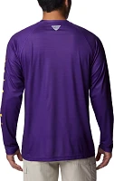 Columbia Men's LSU Tigers Purple Heathered Terminal Tackle Long Sleeve T-Shirt