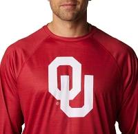 Columbia Men's Oklahoma Sooners Crimson Terminal Tackle Long Sleeve Shirt