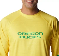 Columbia Men's Oregon Ducks Yellow Terminal Tackle Long Sleeve Shirt