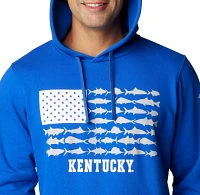 Columbia Men's Kentucky Wildcats Blue PFG Fish Flag Pullover Hoodie