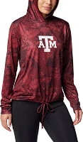 Columbia Women's Texas A&M Aggies Maroon Summerdry Printed Long Sleeve Hoodie