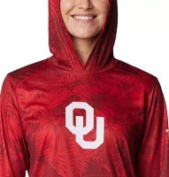 Columbia Women's Oklahoma Sooners Crimson Summerdry Printed Long Sleeve Hoodie