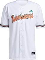 adidas Men's Miami Hurricanes White Replica Baseball Jersey