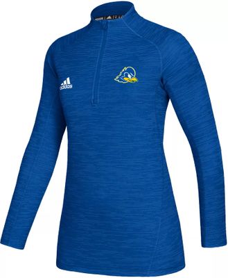 adidas Women's Delaware Fightin' Blue Hens Blue Game Mode Sideline Quarter-Zip Shirt