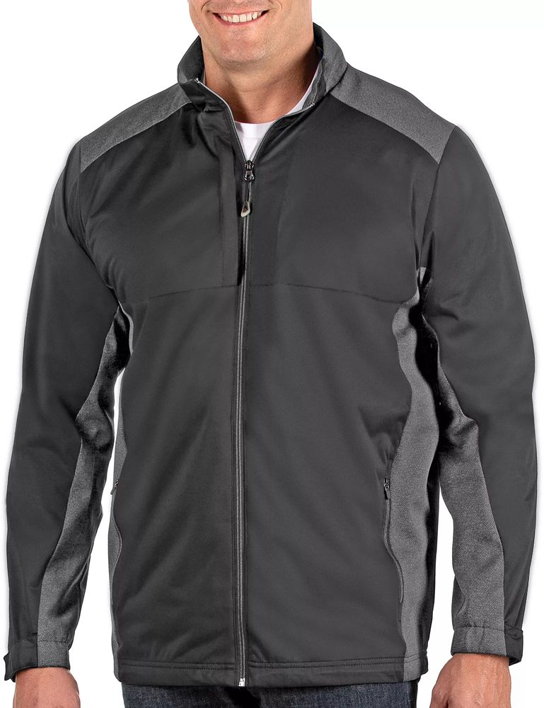 Men's Antigua Heather Black New York Giants Revolve Big & Tall Full-Zip  Jacket