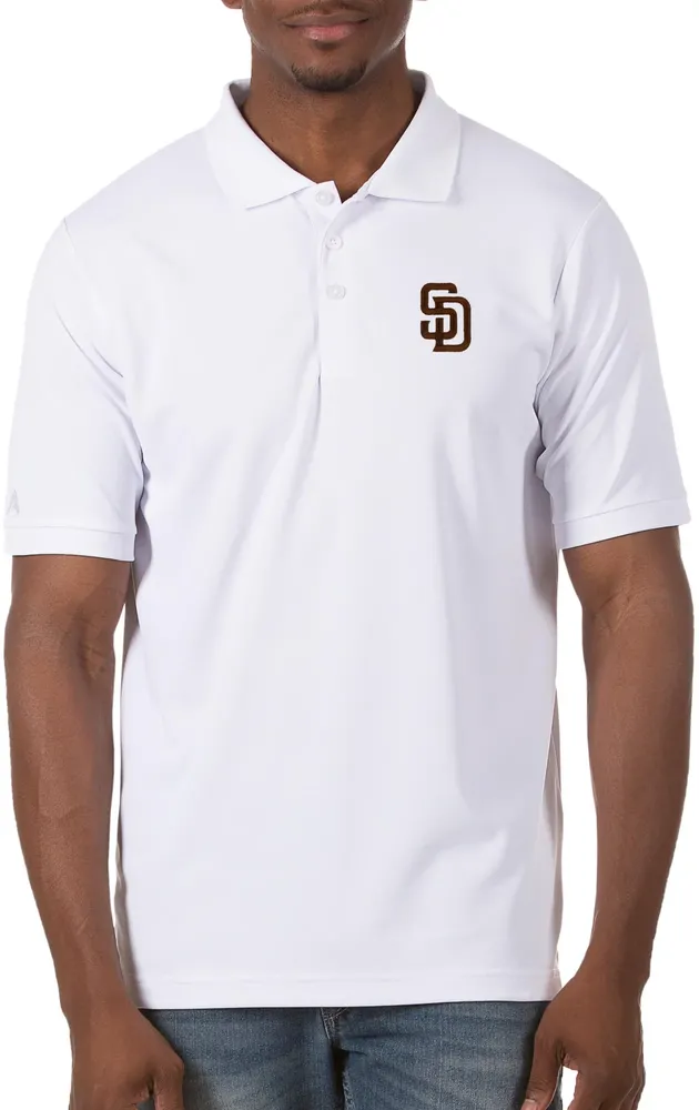 Antigua Men's San Diego Padres White Legacy Polo