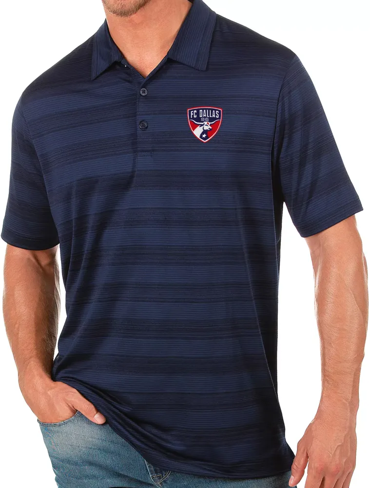 Antigua Men's FC Dallas Navy Compass Polo