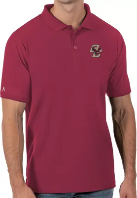 Antigua Men's Boston College Eagles Maroon Legacy Pique Polo