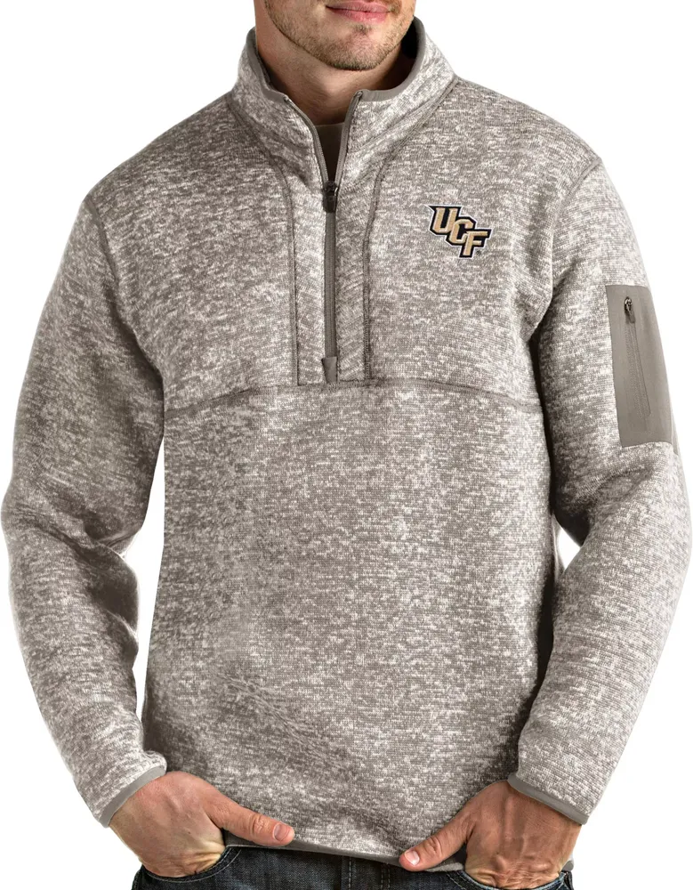 Antigua Men's UCF Knights Oatmeal Fortune Pullover Black Jacket