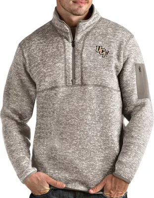 Antigua Men's UCF Knights Oatmeal Fortune Pullover Black Jacket