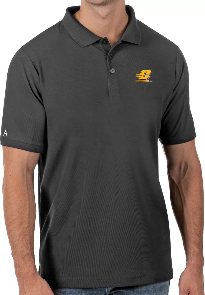 Antigua Men's Central Michigan Chippewas Grey Legacy Pique Polo