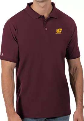 Antigua Men's Central Michigan Chippewas Maroon Legacy Pique Polo