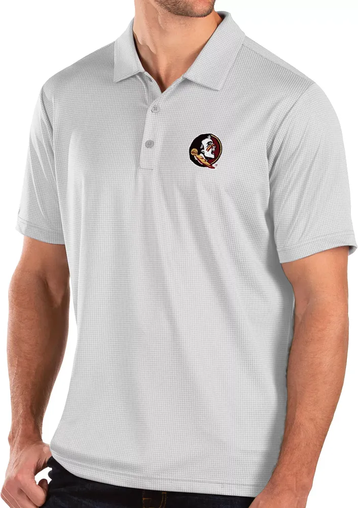 Antigua Men's Florida State Seminoles Balance White Polo