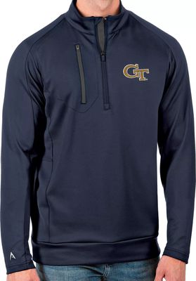 Antigua Men's Georgia Tech Yellow Jackets Navy Generation Half-Zip Pullover Shirt