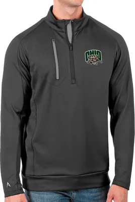 Antigua Men's Ohio Bobcats Grey Generation Half-Zip Pullover Shirt