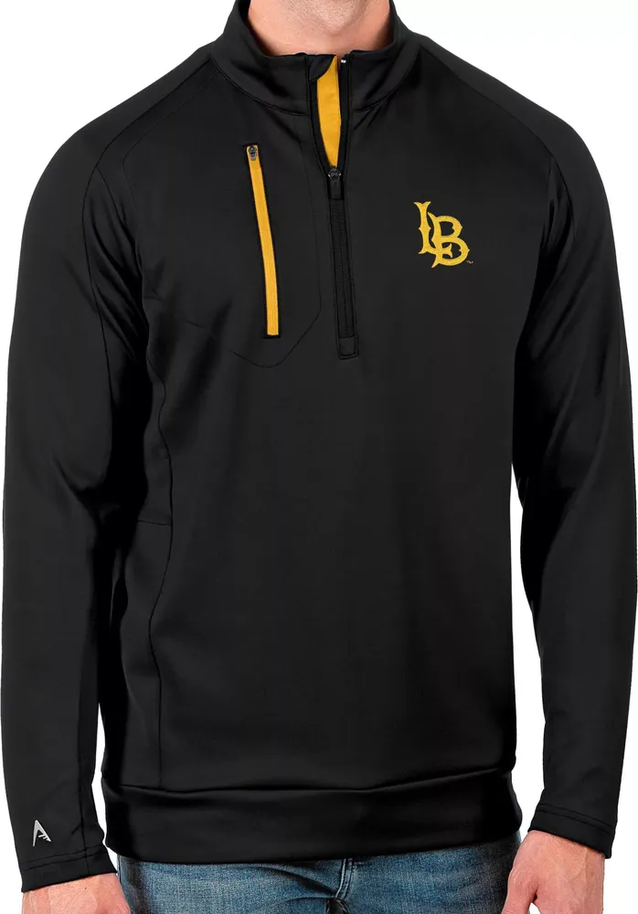 Antigua Men's Long Beach State 49ers Black Generation Half-Zip Pullover Shirt