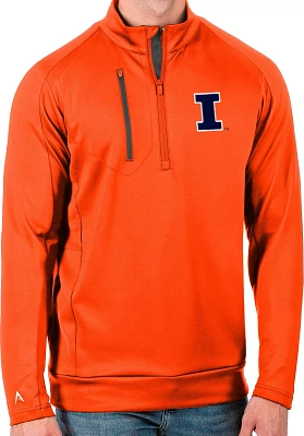 Antigua Men's Illinois Fighting Illini Orange Generation Half-Zip Pullover Shirt