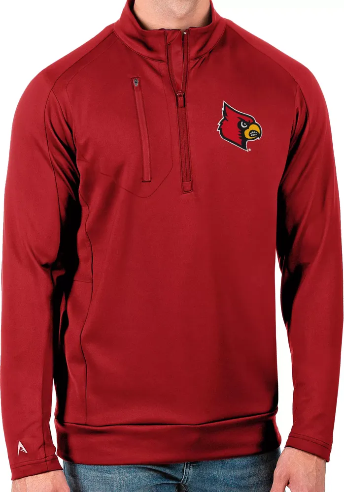 Antigua Men's Louisville Cardinals Cardinal Red Generation Half-Zip Pullover Shirt