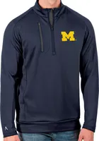 Antigua Men's Michigan Wolverines Blue Generation Half-Zip Pullover Shirt